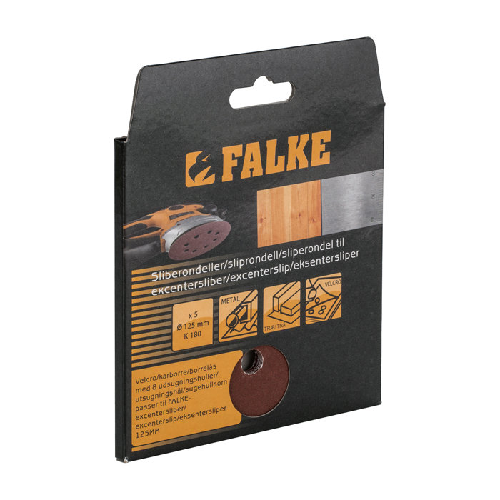 Sliprondell K180 Ø125 mm 5-pack Falke